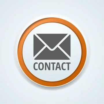 Cantact Mail button label illustration Stock Illustration
