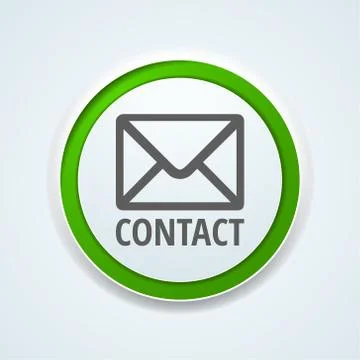 Cantact Mail button label illustration Stock Illustration