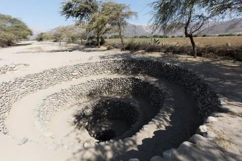 Cantalloc aqueduct, Peru Foto stock