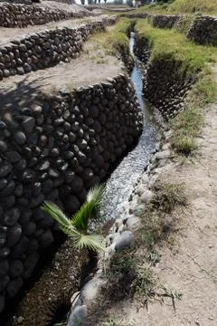 Cantalloc aqueduct, Peru Foto stock