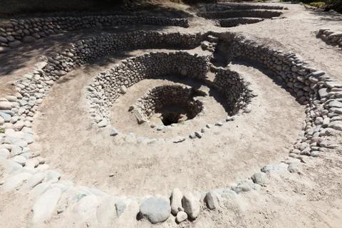 Cantalloc aqueduct, Peru Foto stock