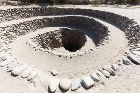 Cantalloc aqueduct, Peru Foto stock
