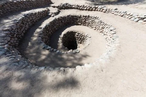 Cantalloc aqueduct, Peru Stock Photos