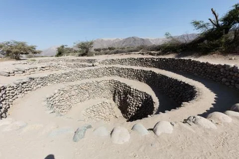 Cantalloc aqueduct, Peru Stock Photos