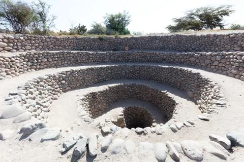 Cantalloc aqueduct, Peru Foto stock
