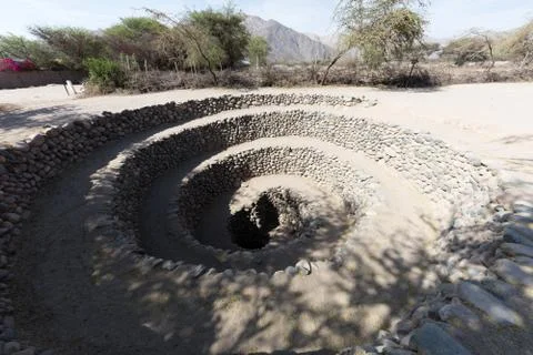 Cantalloc aqueduct, Peru Foto stock