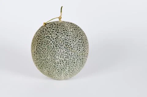 Cantaloupe Melon on white Stock Photos