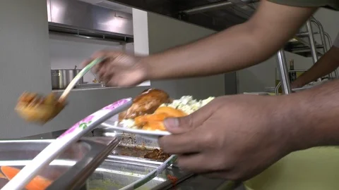 Canteen food Stock Footage 125536976