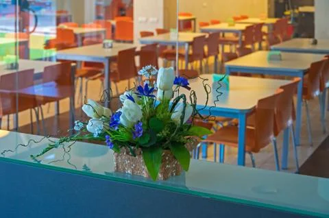 Canteen for workers Stock Photos