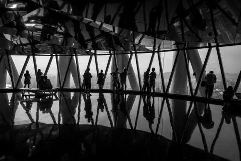 Canton tower observation deck Stock Photos