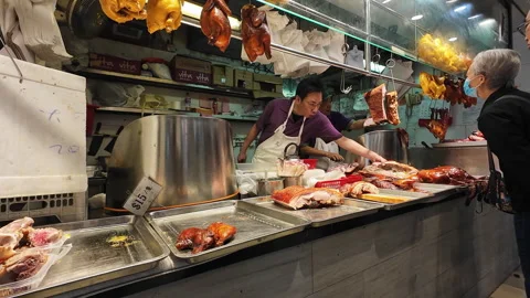 Cantonese roast meat. Stock Footage 306849792