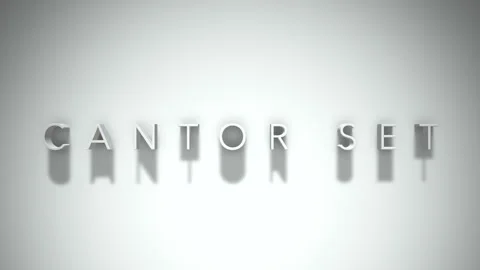 Cantor set 3D title animation with shadows on a white background Stock Footage 296919094