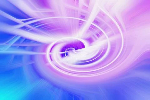 The canvas of abstract space becomes a playground for galactic purple motio.. Stock Illustration