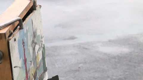 Canvas, brush, drawing Video stock 7749552