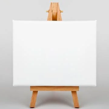 Canvas on Easel Stock Photos