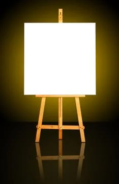 Canvas on easel Stock Photos