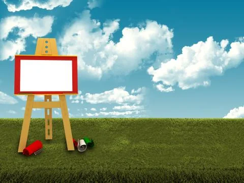 Canvas in environment Stock Illustration