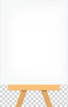 Canvas frame artistic with easel for art painting, picture canvas and woode.. Stock Illustration