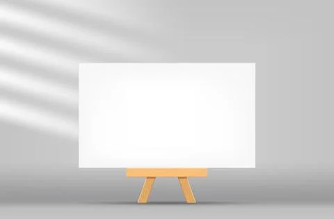 Canvas frame artistic landscape square with easel for art painting, picture.. 스톡 일러스트