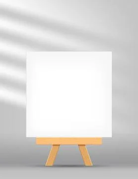 Canvas frame artistic square with easel for art painting, picture canvas an.. Stock-Illustration