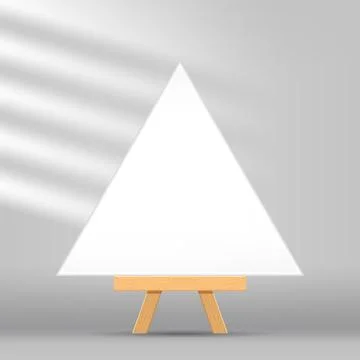 Canvas frame artistic triangle with easel for art painting, picture canvas .. 스톡 일러스트