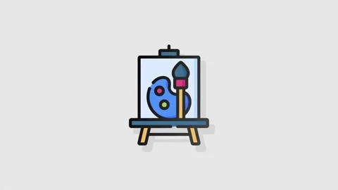 Canvas icon animation alpha Stock Footage 157547381