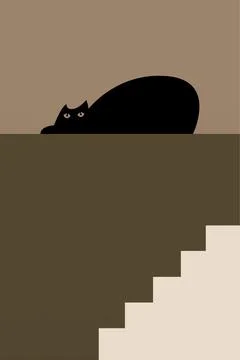 At Canvas Painting Modern Room Decor Poster Illustrazione stock