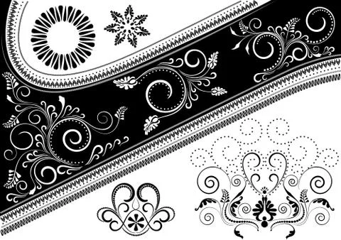 Canvas with a pattern and details for design Stock Illustration