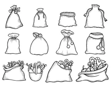 Canvas sack vector Stock Illustration