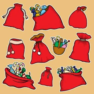 Canvas sack vector Illustrazione stock