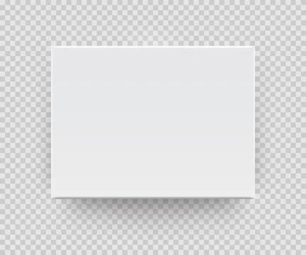 Canvas wall display with realistic shadow isolated on transparent background Stock Illustration