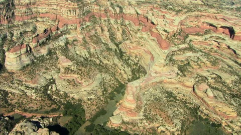 Canyon From Air  HD Stock Footage 40713665