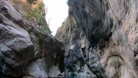 Canyon and mountain river Stock Footage 142736701