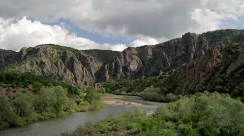 Canyon of Arda river in spring Stock Footage 21638838