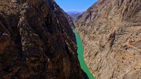 Canyon Base Jumper Stock Footage 309483681