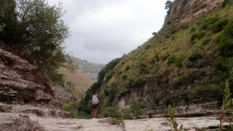 Canyon Clouds Time Lapse - Cava Grande Sicily Italy Stock Footage