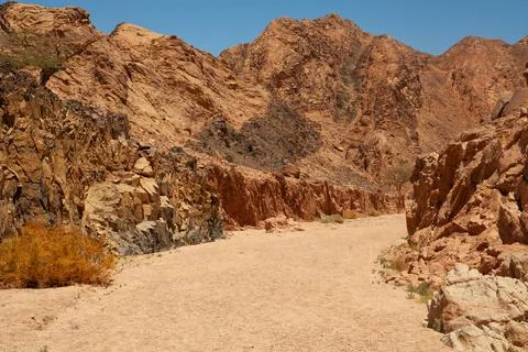  canyon in egypt Stock Photos