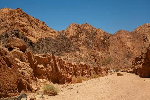 canyon in egypt Stock Photos