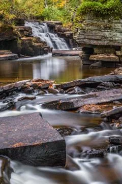 Canyon Falls Downstream Stock Photos