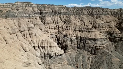 Canyon, flight over a work of nature, creation of water and rocks 库存影片 247287378