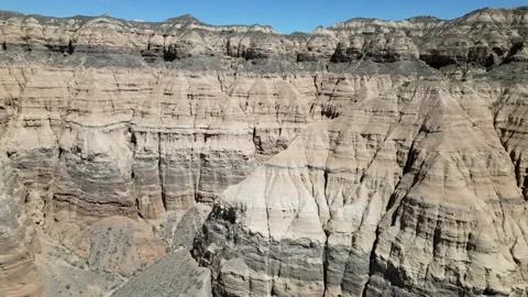Canyon, flight over a work of nature, creation of water and rocks 库存影片 247287437