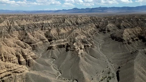 Canyon, flight over a work of nature, creation of water and rocks 库存影片 247287777