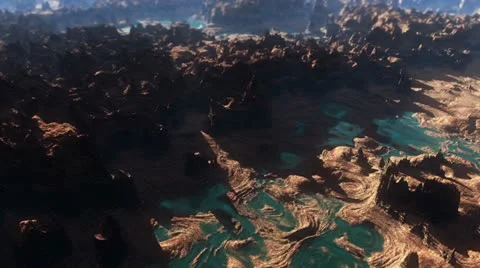 A canyon fly -by Stock Footage 11018956