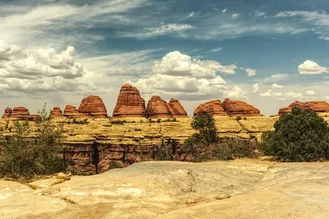 Canyon lands cloudy sky Stock Photos