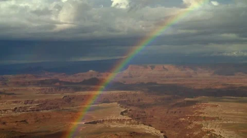 Canyon Lands Rainbow Stock Footage 8560361