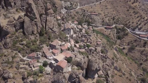 A canyon with a mountain in the background Stock Footage 155512769