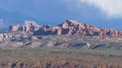 A canyon with a mountain in the background Stock Footage 155590424