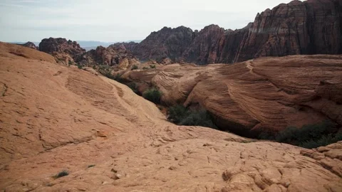 A canyon with a mountain in the desert Stock-Footage 155584475