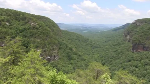 Canyon to Mountain pan right Stock Footage 91903726