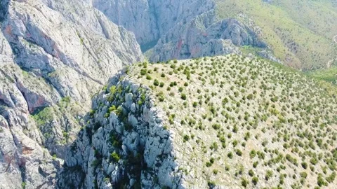 Canyon from a Mountain Peak Stock Footage 247956400